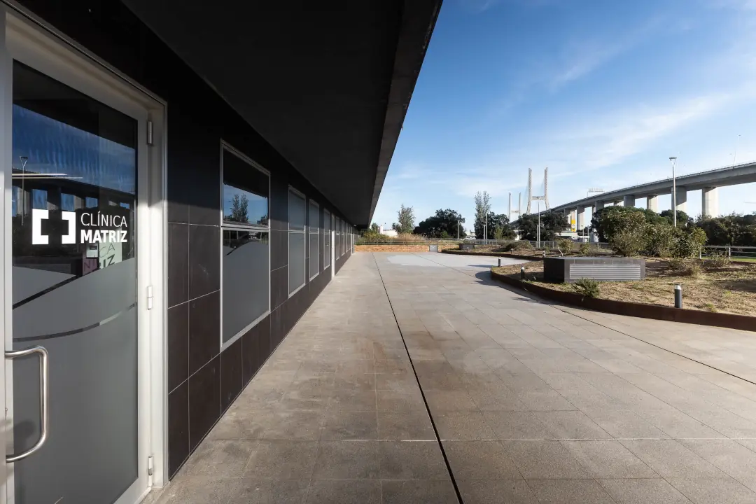 Entrada da Clínica Matriz, no Parque das Nações