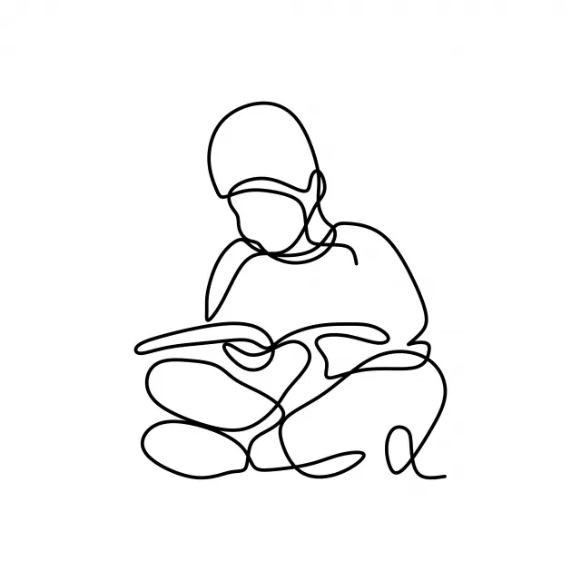 minimalist drawing of a child