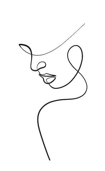 minimalist drawing of a woman