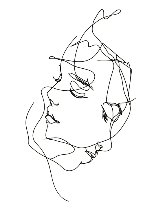 minimalist abstract drawing about psychology